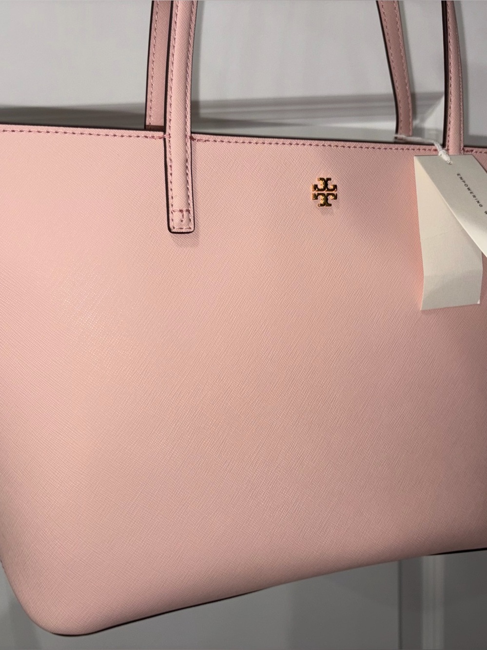 Tory Burch Light Pink Saffiano Emerson Tote Bag ON SALE - Picture 10 of 10